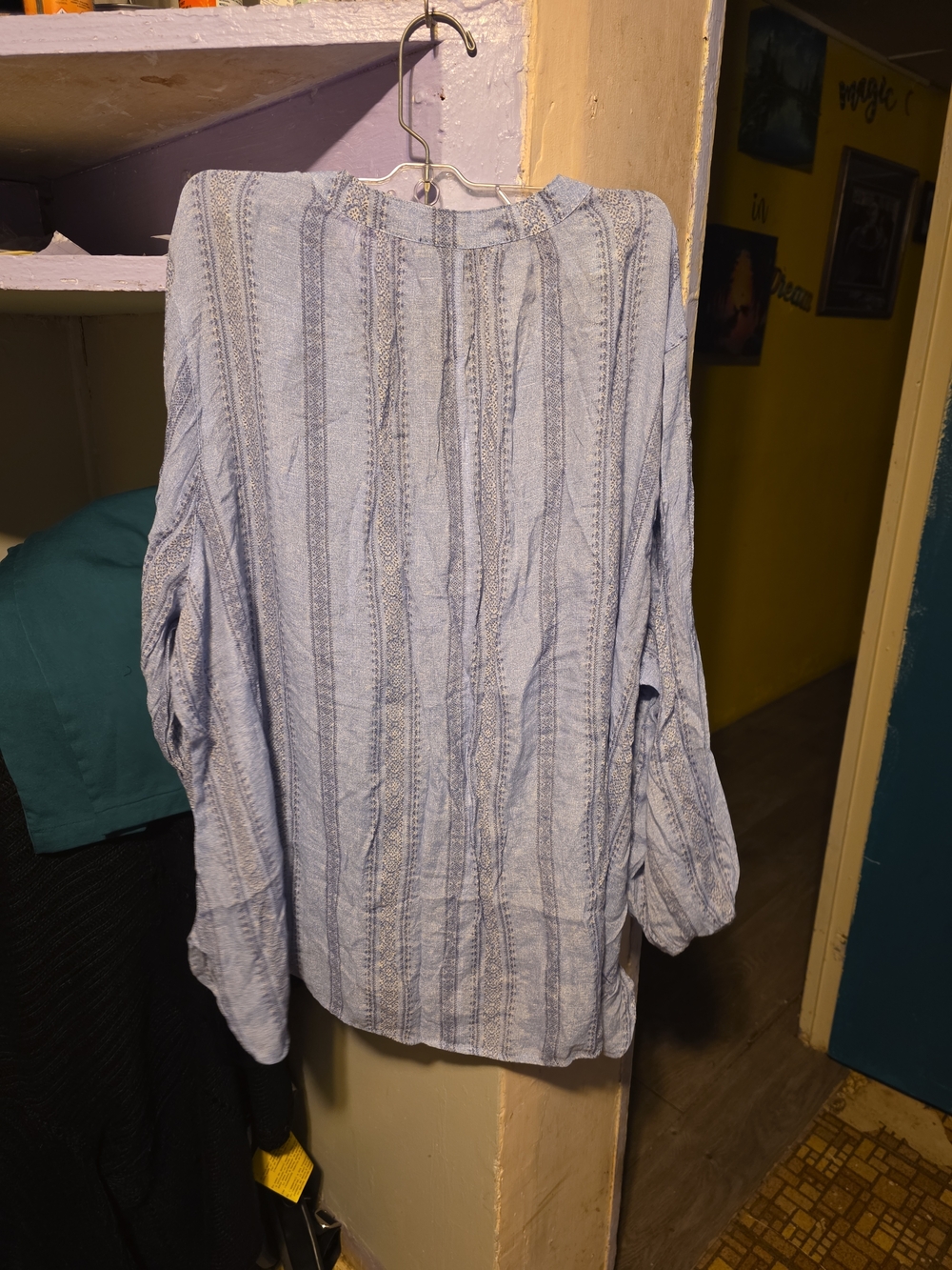 Fred David Light Blue Striped Women's Tunic